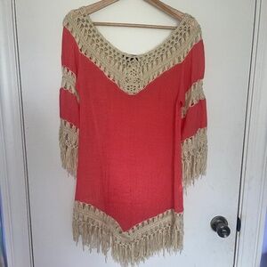 Spiaggia Dolce Coral Bathing Suit Coverup